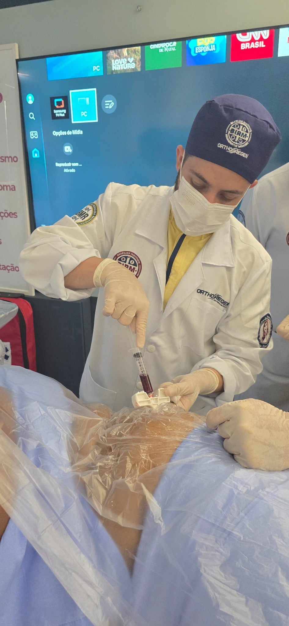 Procedimento com coleta para abordagem ortobiológica